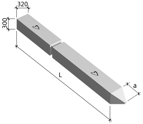 сечением 300х300 (14-24м)