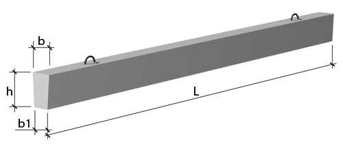 Фундаментные балки для стен производственных зданий ИИ-04Н-10